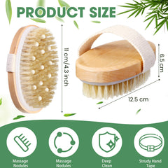 Gejoy brosse corps massage avec noeuds de massage pour peau lisse
