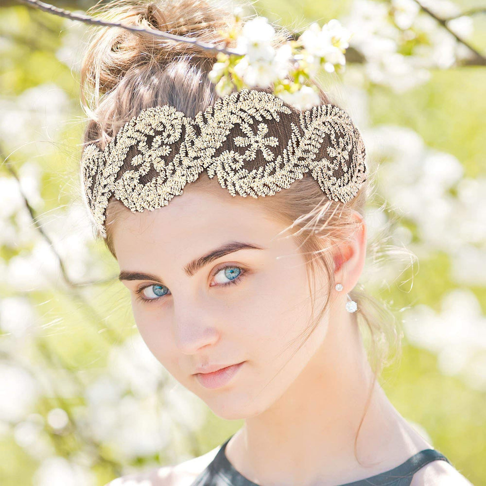 Gejoy serre-tête dentelle design 7, idéal pour des soirées déguisées et Halloween