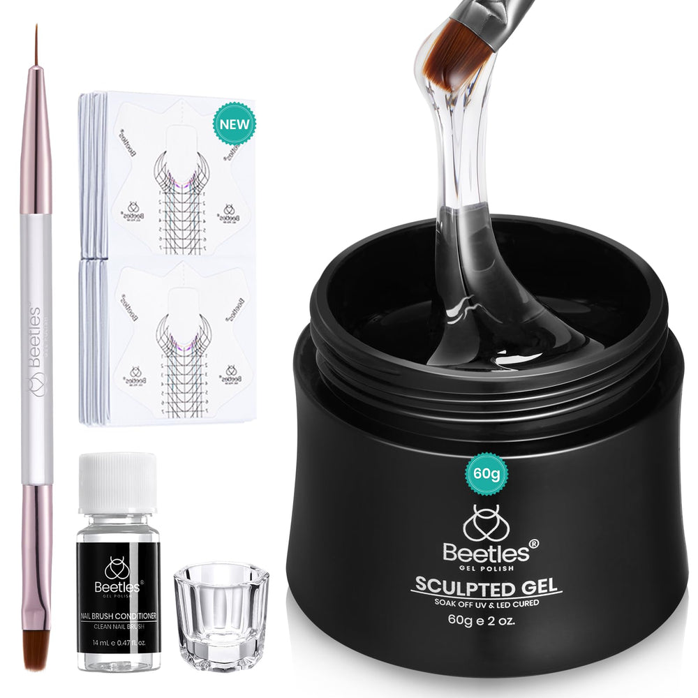 Beetles Gel de construction dans pot de 60 g pour extensions d'ongles durables.