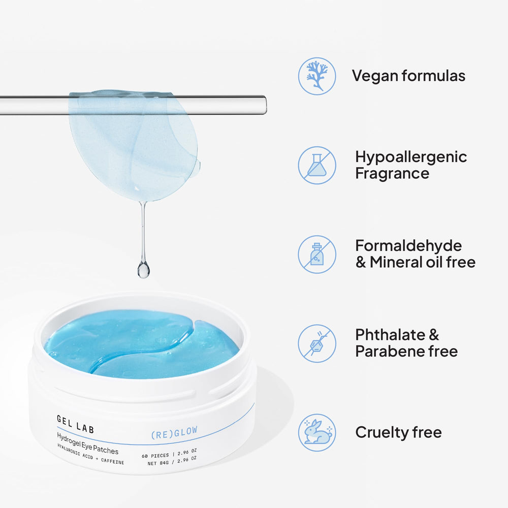 Gel Lab REGLOW patches yeux – usage matin et soir.