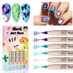 GELLAKTIK ensemble-stylo-art-ongles six couleurs pour designs variés et faciles.