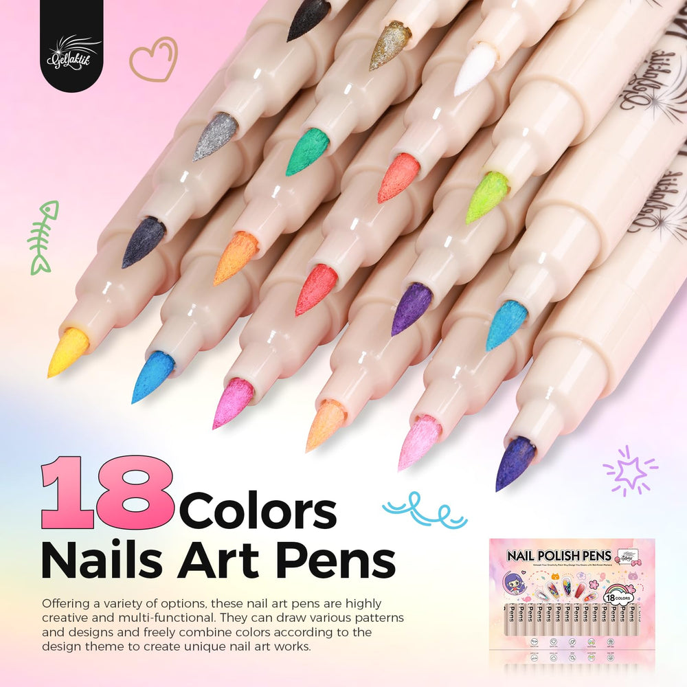 GELLAKTIK stylo-art-ongles-0-7mm-pointe, précision pour des lignes fines.