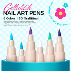 GELLAKTIK stylo-art-ongle pointe fin pour tracés précis et nets.