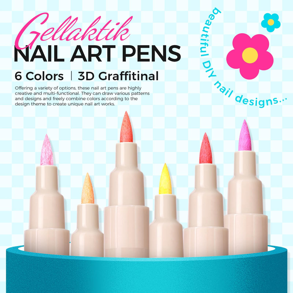 Stylo Gelaktik pour art des ongles, pointe 0,7 mm précise.