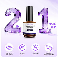Base gel GELAMBER offre une surface lisse et prête pour la couleur.