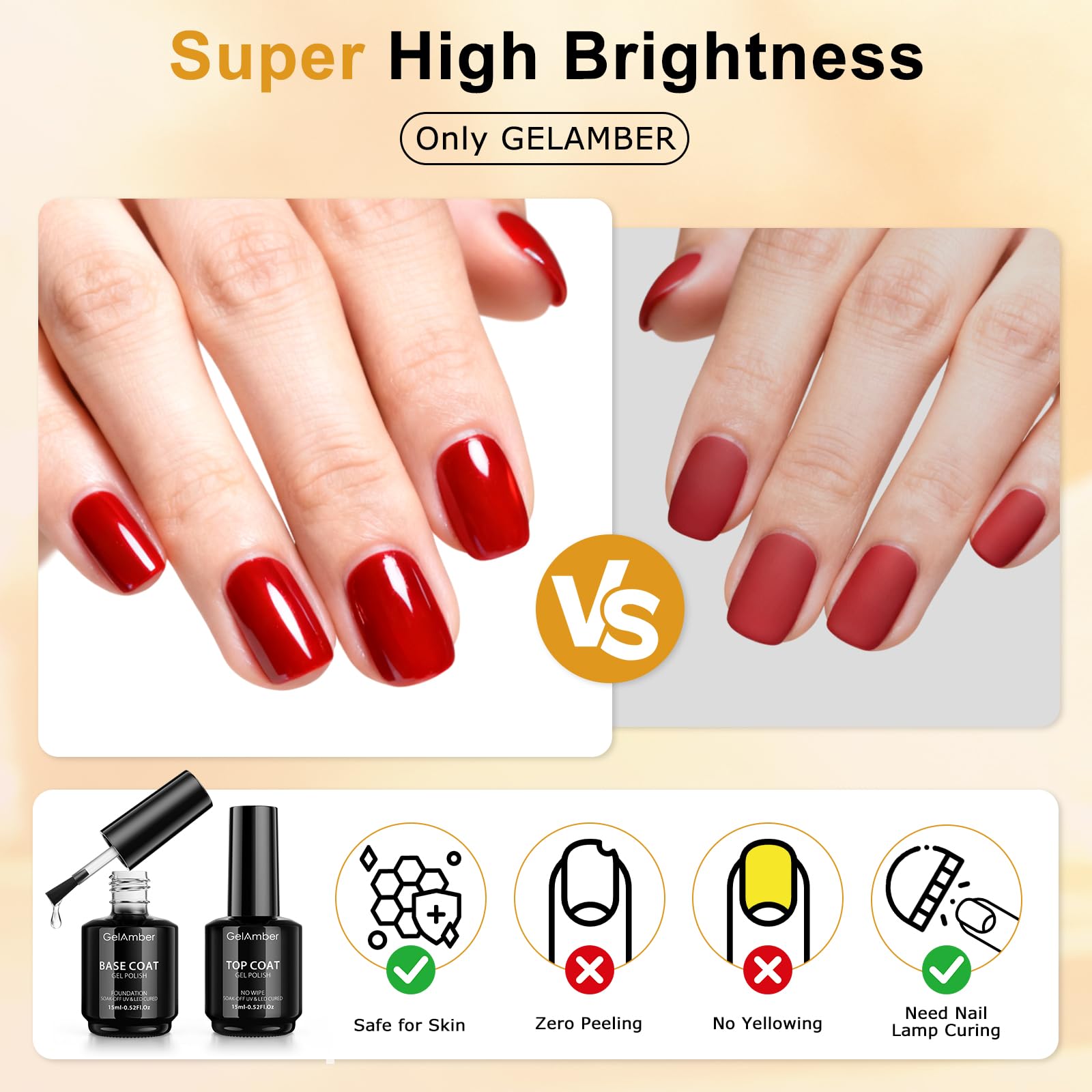 Kit ongles complet GELAMBER avec outils inclus pour la préparation.