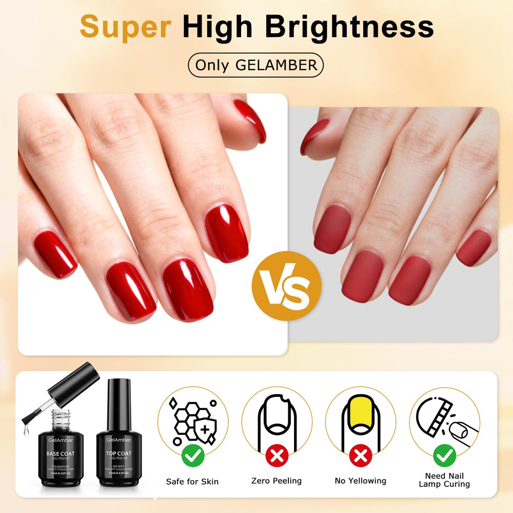 Kit ongles complet GELAMBER avec outils inclus pour la préparation.
