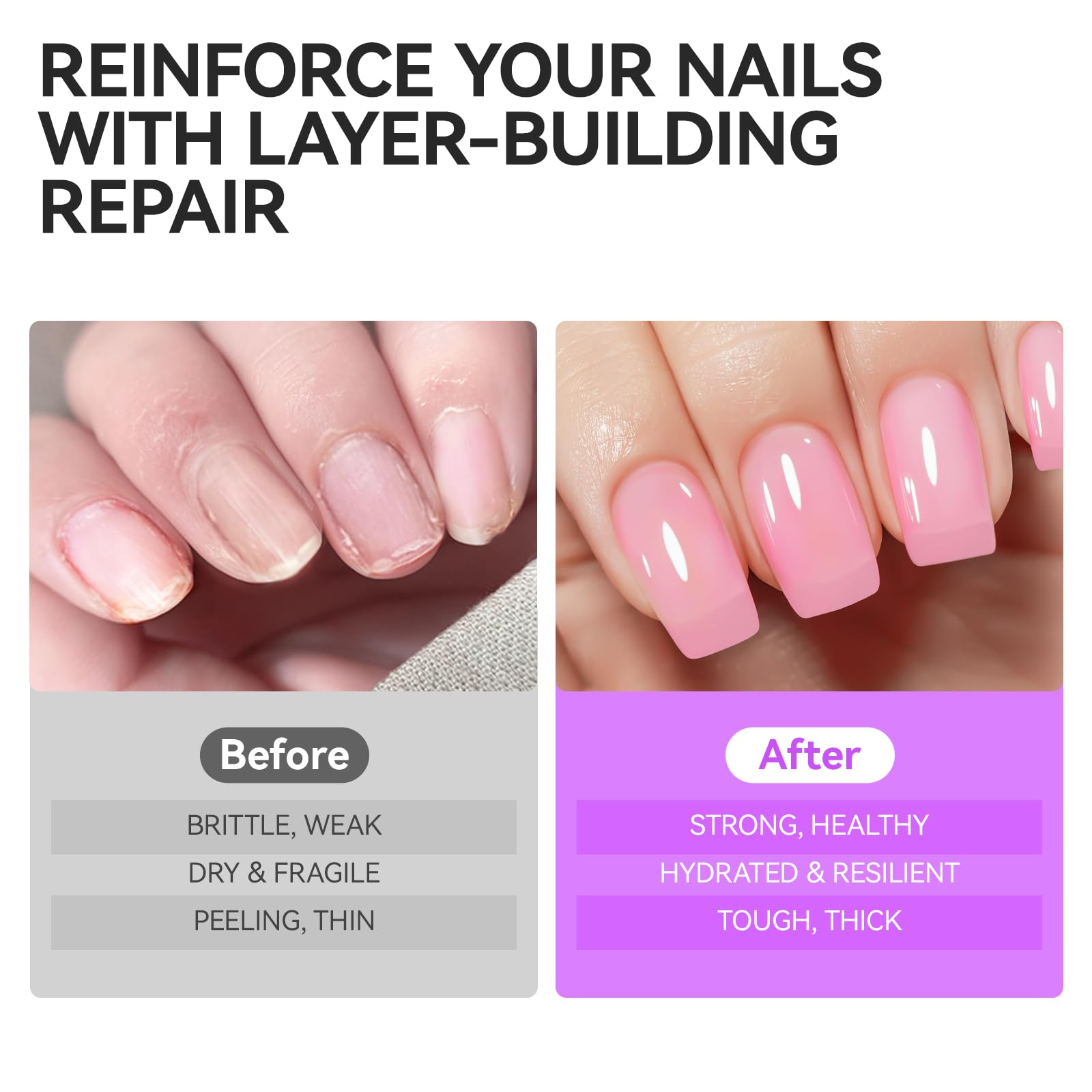 Gelike EC, design sur ongles, protection durable contre l’écaillage.