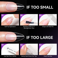 Gelike EC embouts en gel douceur effet naturel sur ongles.