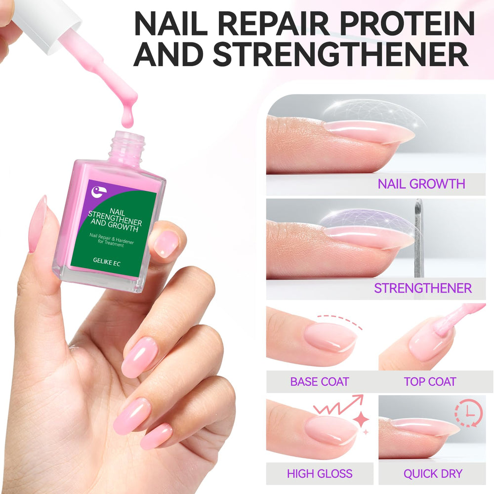 Gelike EC, composition protéinée visible, nourrissante pour renforcer les ongles.