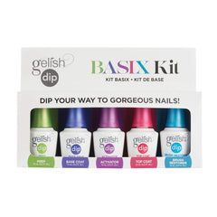 Gelish Dip Basix Kit – préparation des ongles pour une adhérence fiable.