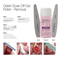 Gelish Dissolvant pour ongles, résultat lisse et sain après retrait.