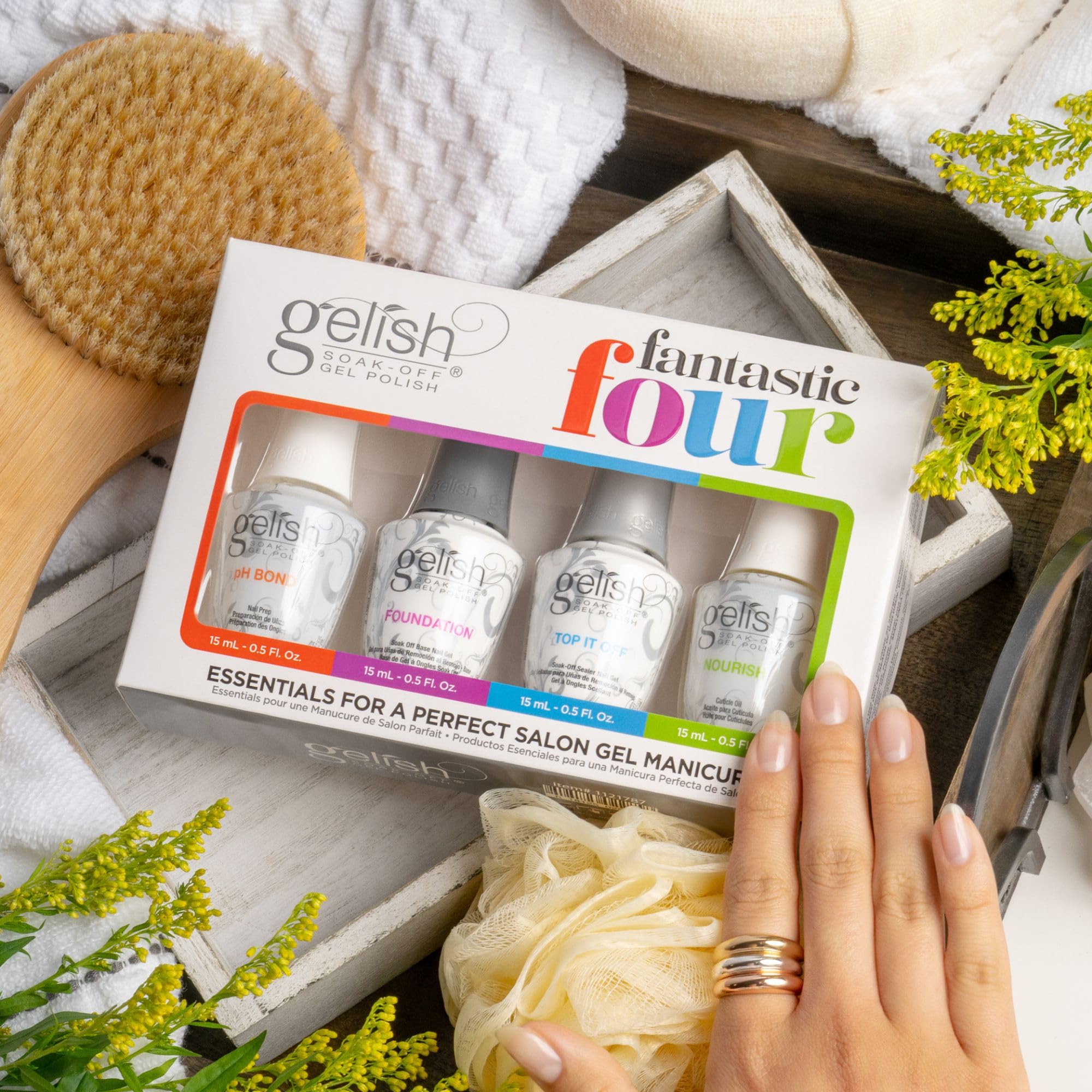Gelish Fantastic Four Kit – pH Bond favorise une adhérence optimale pour un résultat durable.