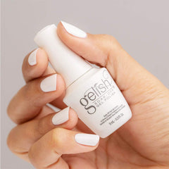 Gelish MINI brillance-et-finition – finition haute brillance sur chaque couche.