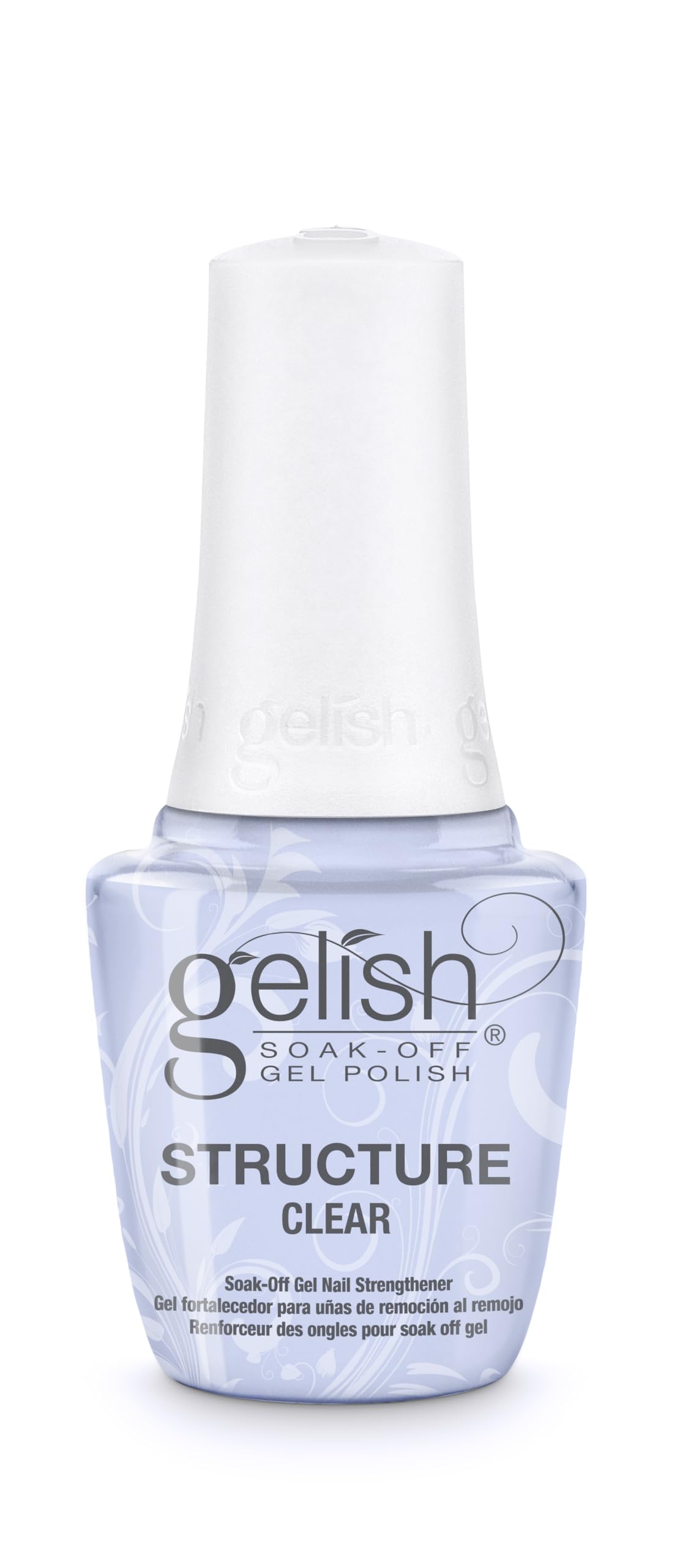 Gelish Structure Gel à pinceau clair pour des ongles plus solides et lisses.