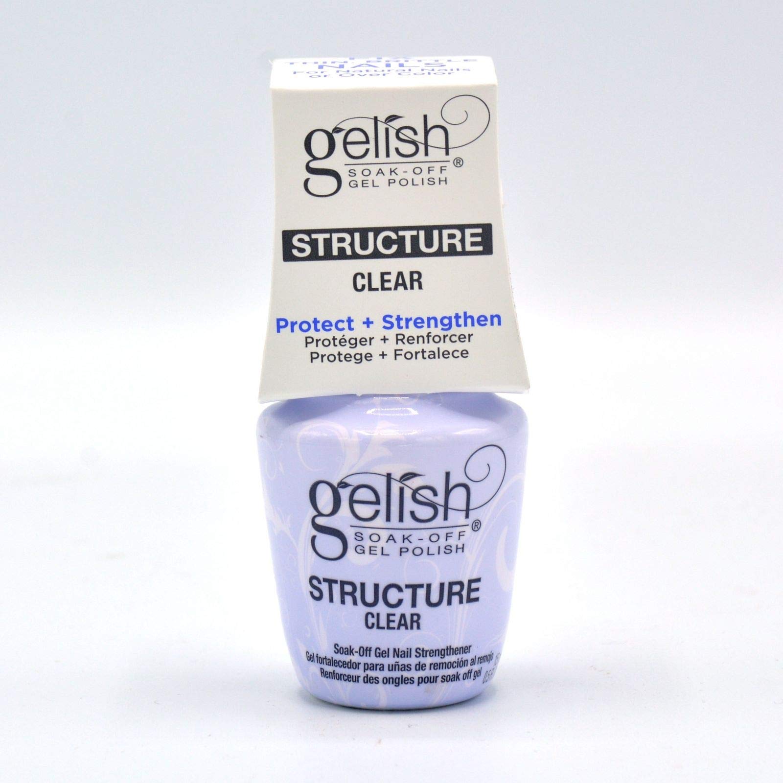 Gelish Structure Gel Clair, bouteille 15 ml, renforçant les ongles avec clarté naturelle.