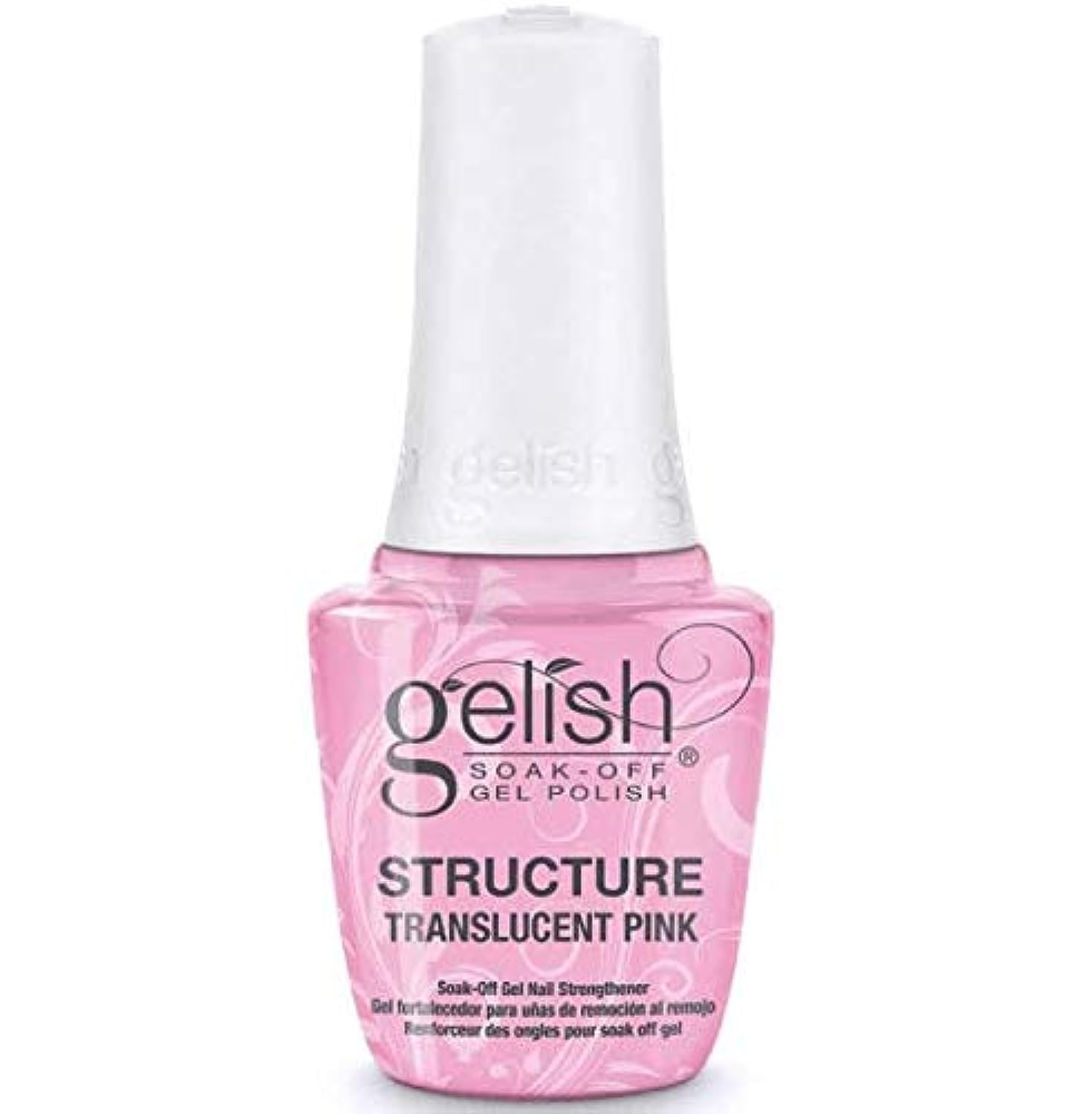 Gelish Structure Gel rose translucide pour ongles, améliore l'apparence et renforce l'adhérence.