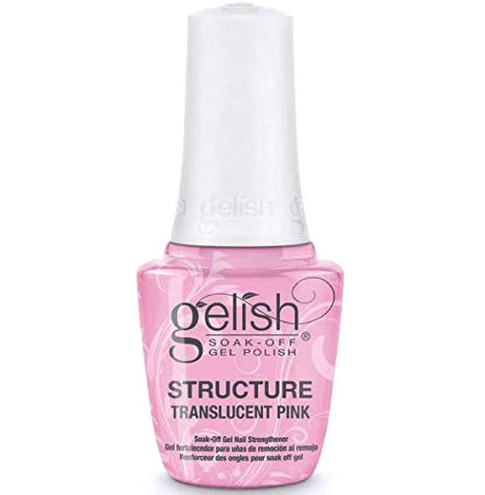 Gelish Structure Gel rose translucide pour ongles, améliore l'apparence et renforce l'adhérence.