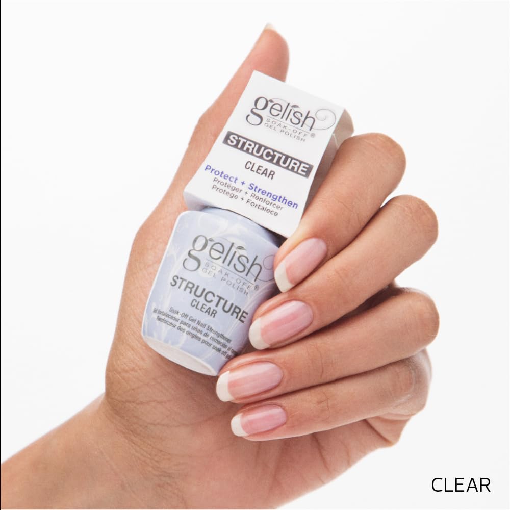 Gelish Structure Gel rose translucide masque les imperfections.