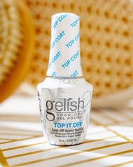 Gelish Top It Off – application sur ongles offrant brillance durable et protection