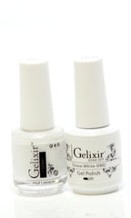 Gelixir 090 neige blanche, bouteille vernis gel, offre une finition éclatante pour ongles