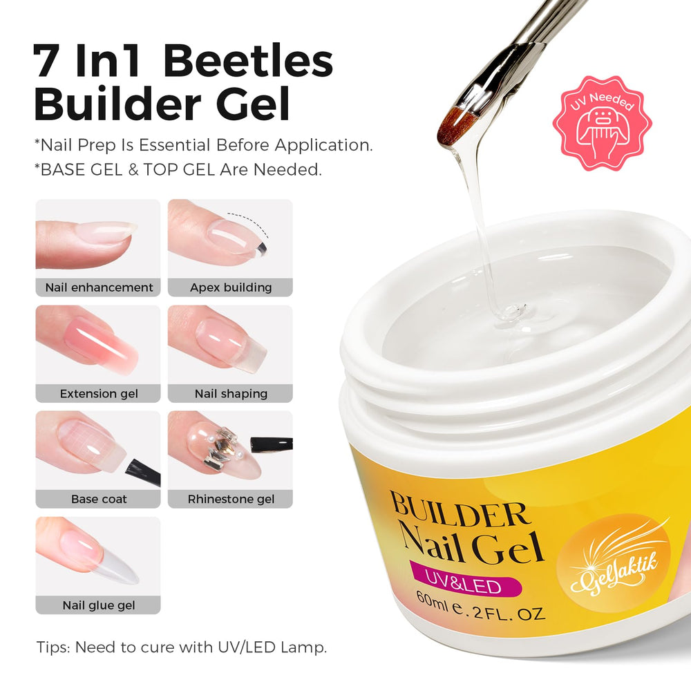 GELLAKTIK kit de 10 formes ongles pour extensions à domicile.