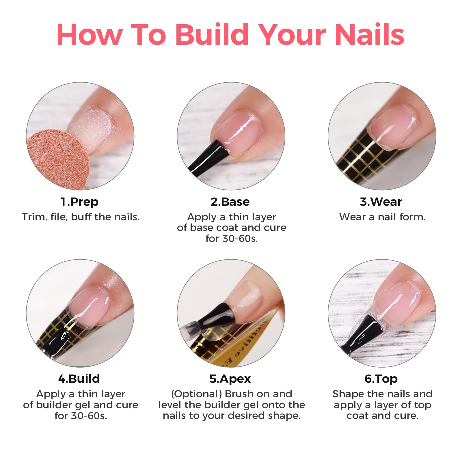GELLAKTIK extensions d’ongles, finition brillante et durable.