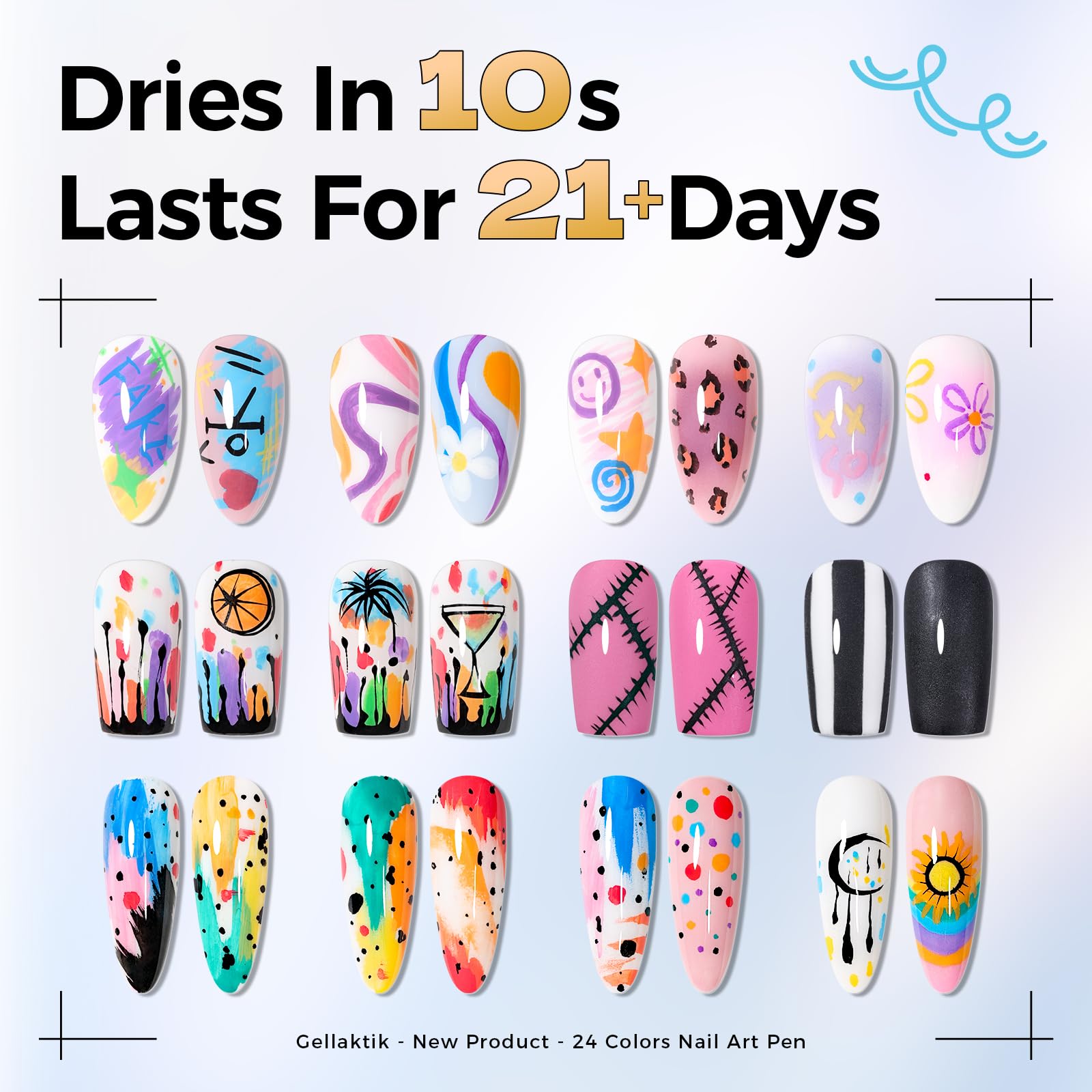 GELLAKTIK kit design ongles maison: résultats salon à domicile.