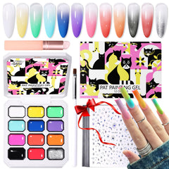 GELLAKTIK palette gel ombré 12 couleurs pour dégradé fluide et durable.