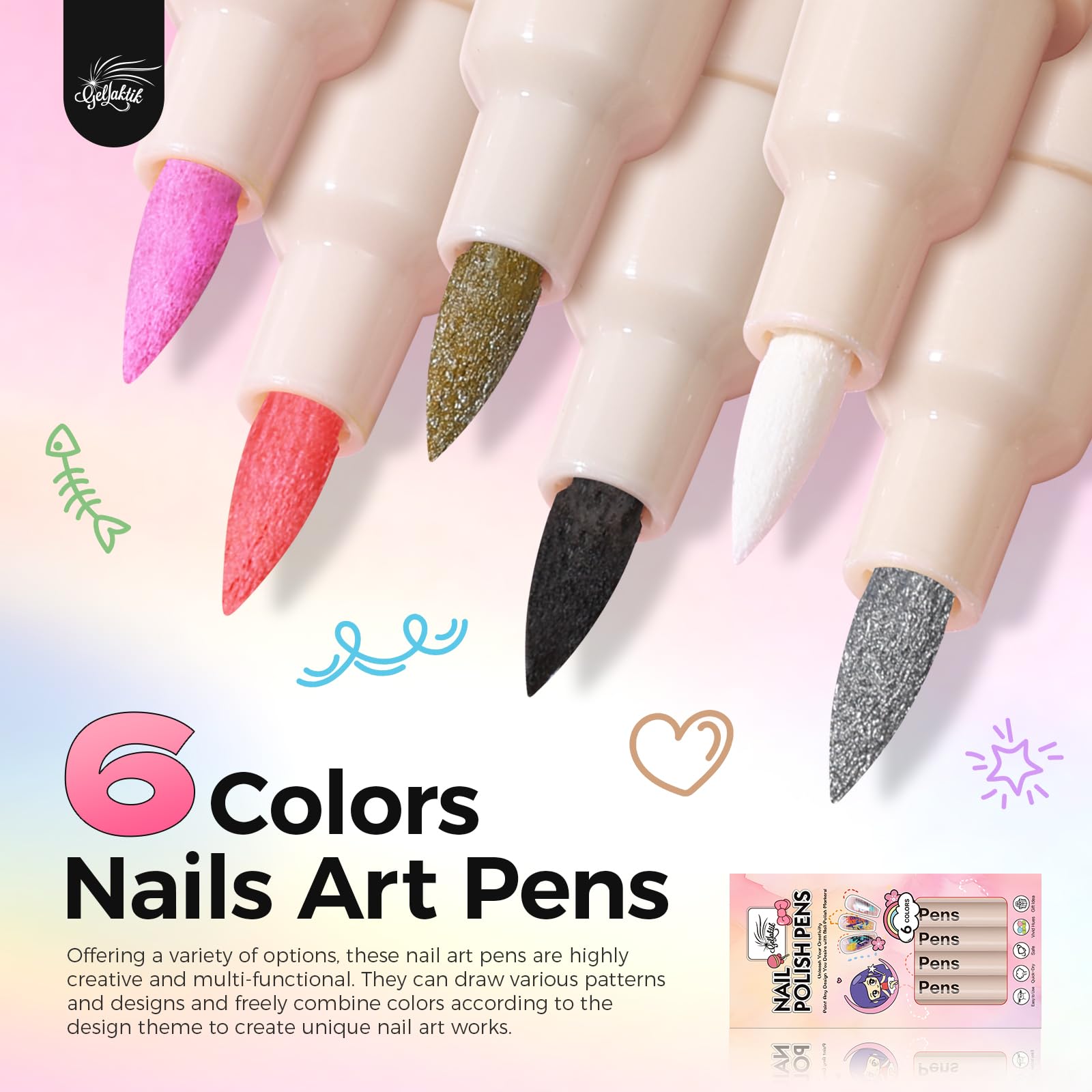 GELLAKTIK pointe 0,7 mm pour des traits nets et précis.