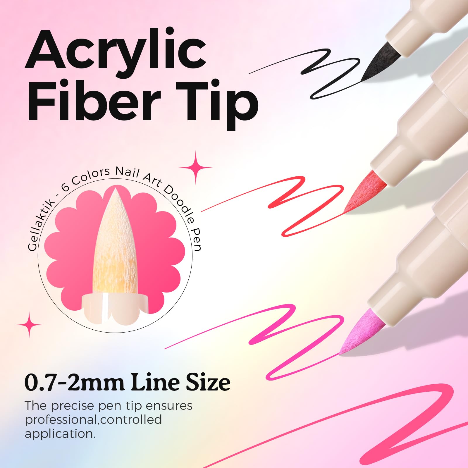 GELLAKTIK stylo nail art pratique, idéal pour débutants et pros.