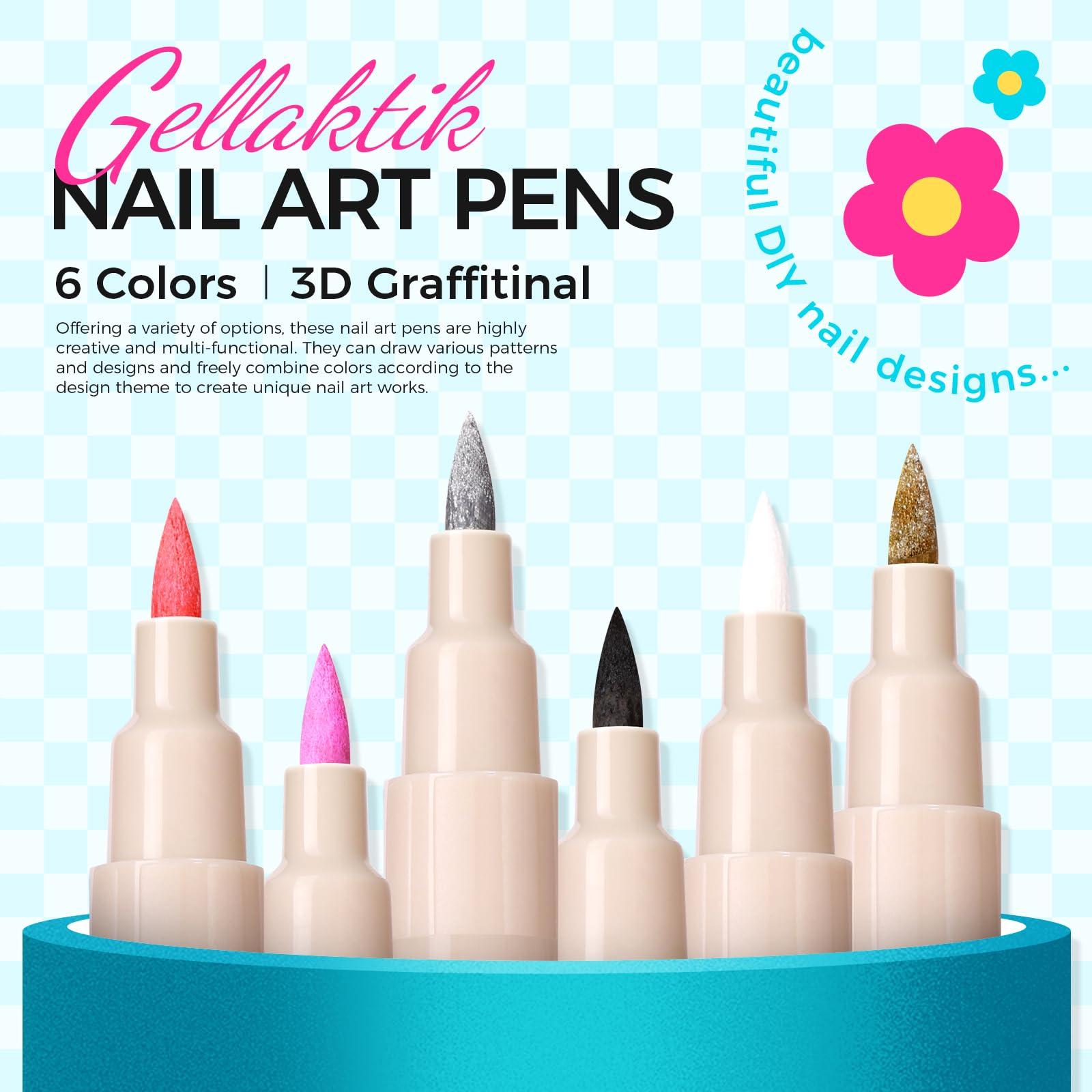 Gellaktik-stylo-ongles-0-7mm-precision: tracés fins pour dessins délicats.