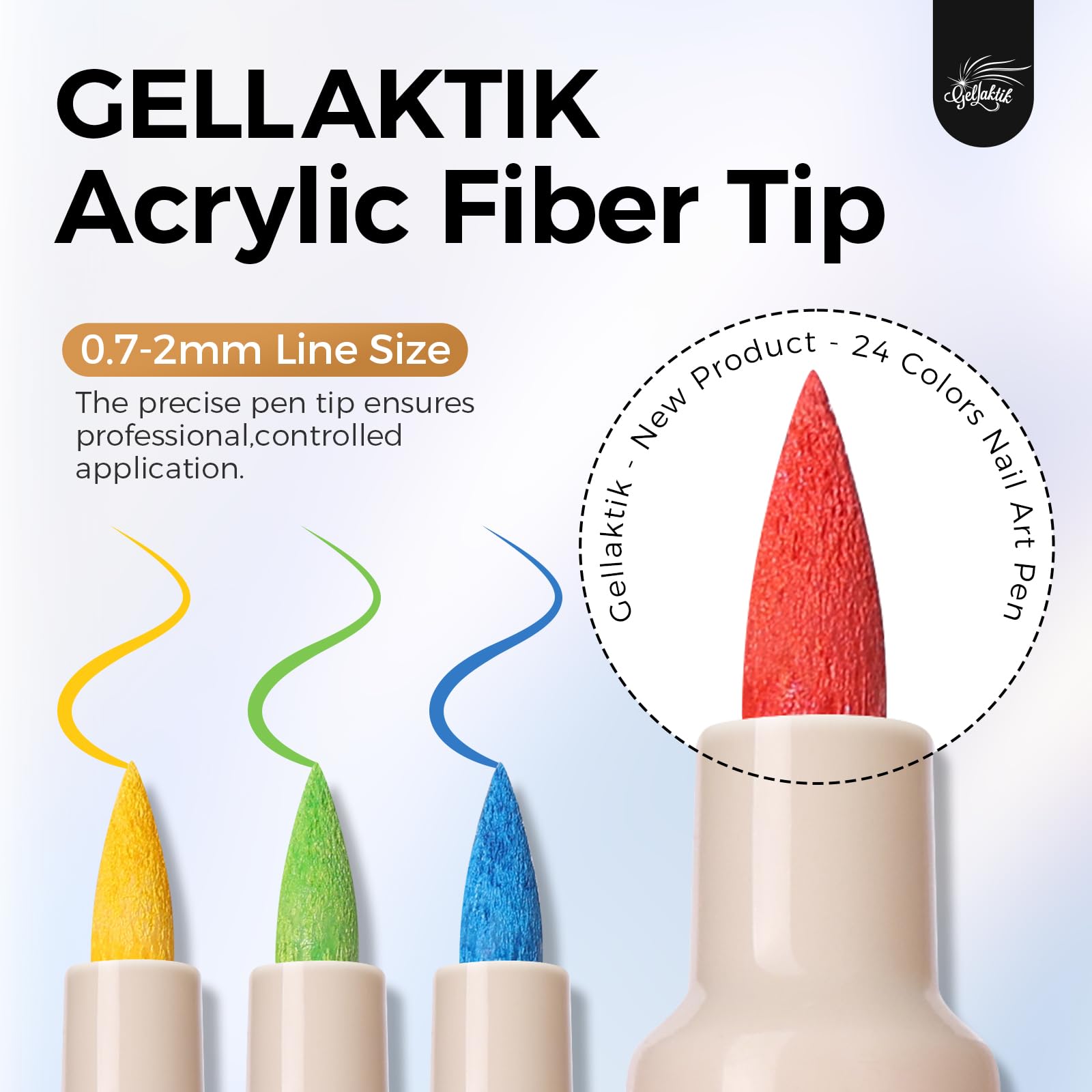 GELLAKTIK stylo-points pour ongles: motifs précis et rapides à réaliser.