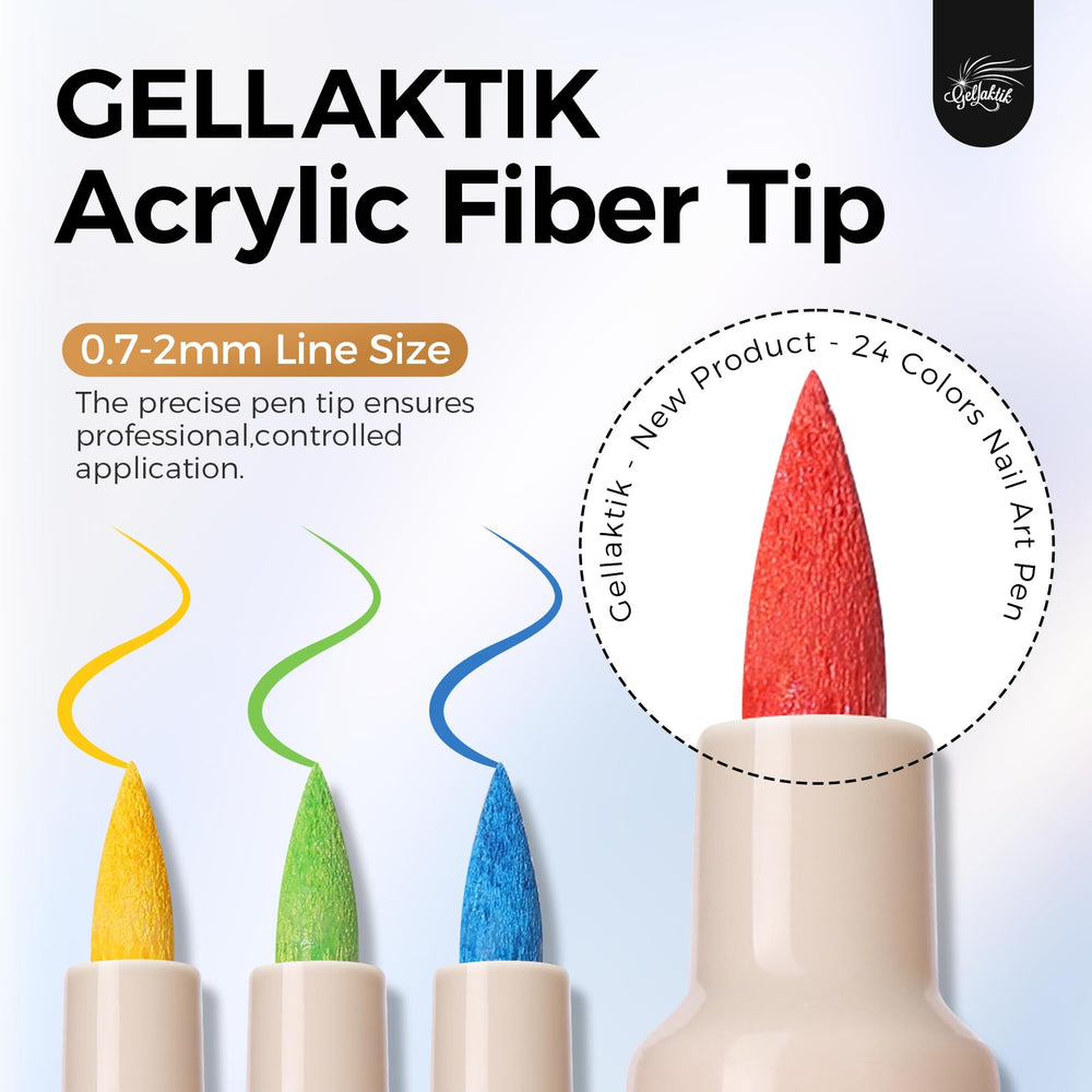 GELLAKTIK stylo-points pour ongles: motifs précis et rapides à réaliser.