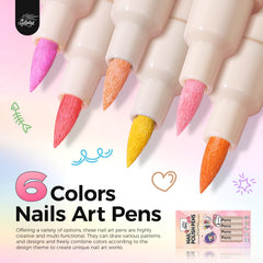 GELLAKTIK stylo vernis art – pointe 0,7 mm pour lignes fines et motifs délicats.