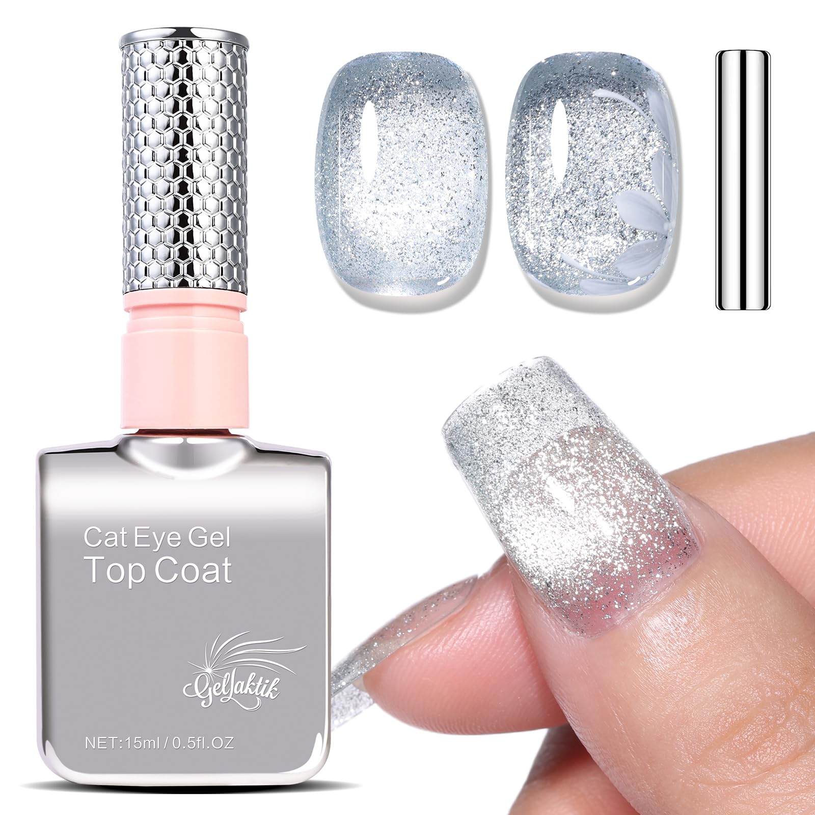 Vernis gel GELLAKTIK effet oeil-de-chat pour un look sophistiqué et durable