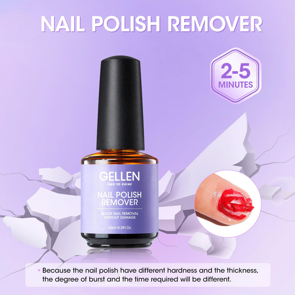 Application contrôlée du dissolvant sur ongles pour retrait rapide.