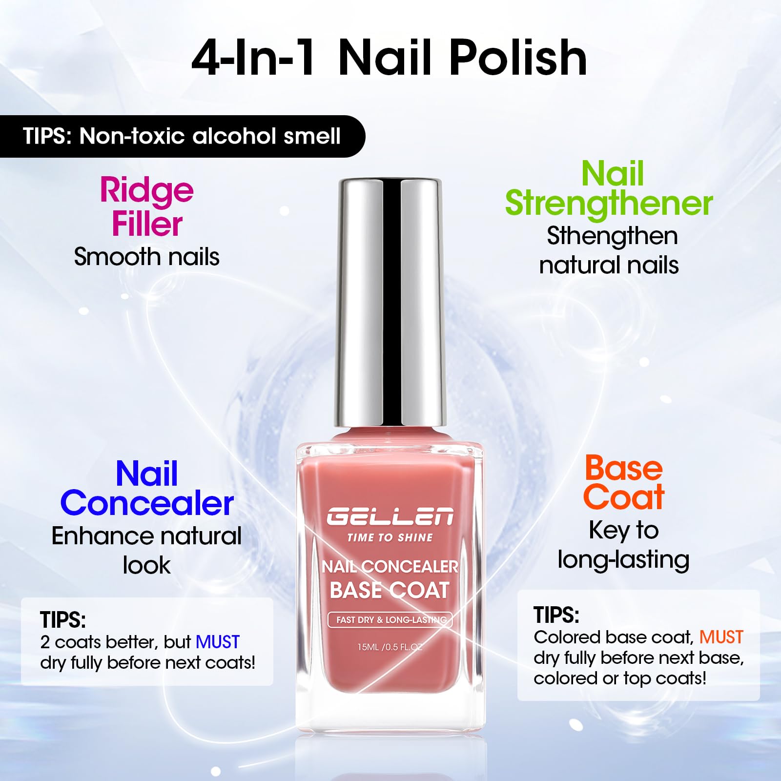 GELLEN Application-souple rose-poussiereux offre une finition homogène et rapide.