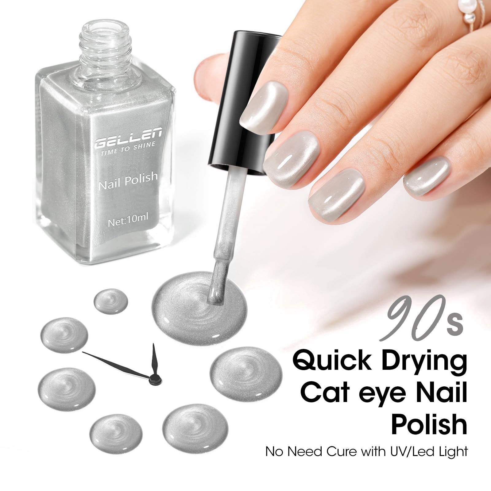 Couche de base GELLEN améliore adhérence et longévité des ongles.