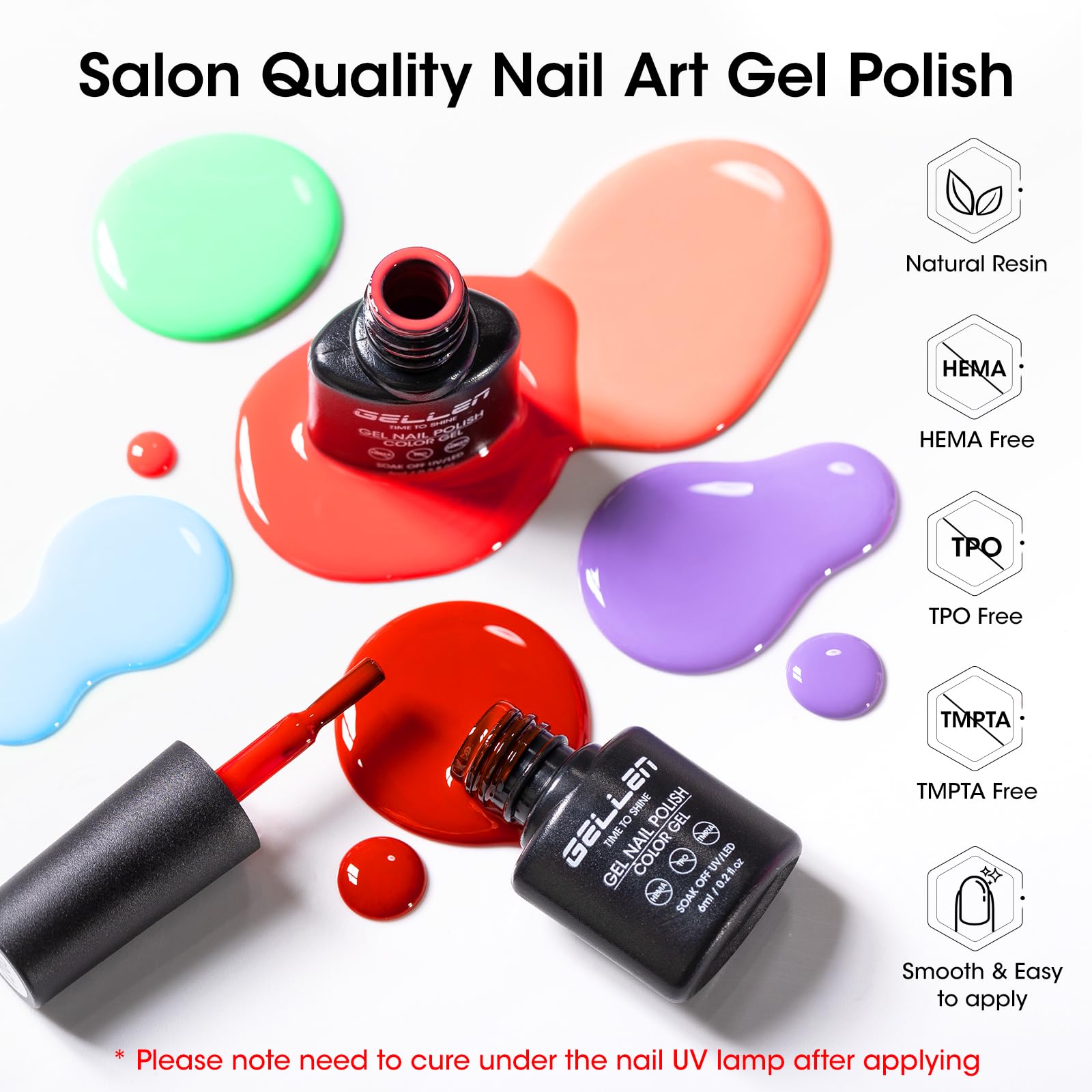 Base coat GELLEN pour adhérence solide et application lisse