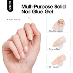 GELLEN bâtonnets-applicateurs-colle-ongles-solide, application précise.