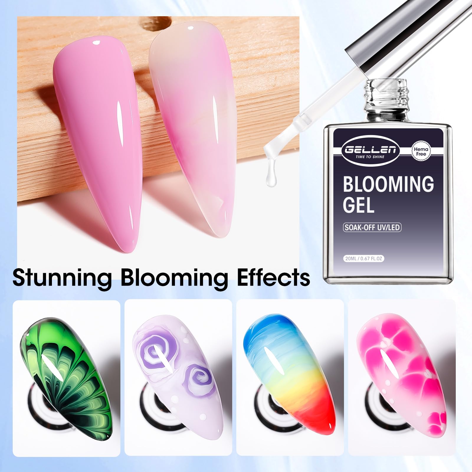 GELLEN Blooming Gel effet degrade, transitions douces entre couleurs
