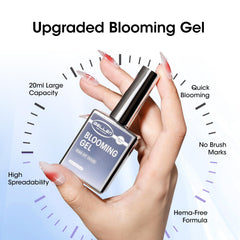 GELLEN Blooming Gel effet marbre, texture fluide prête à déployer motif floral