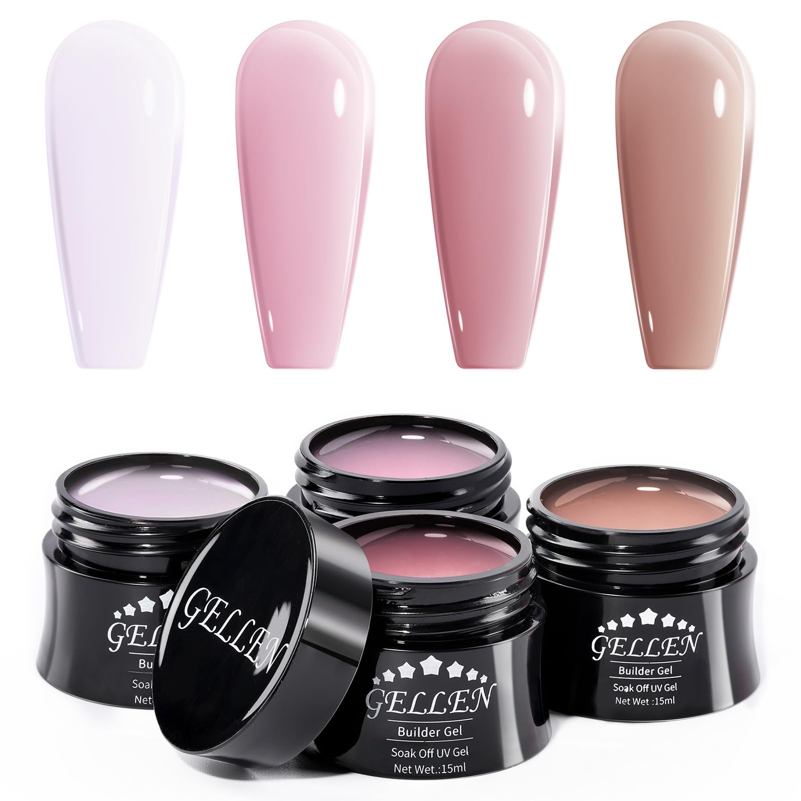 Gellen Gel de Construction Kit etui cadeau: coffret élégant pour démarrer l'art des ongles.