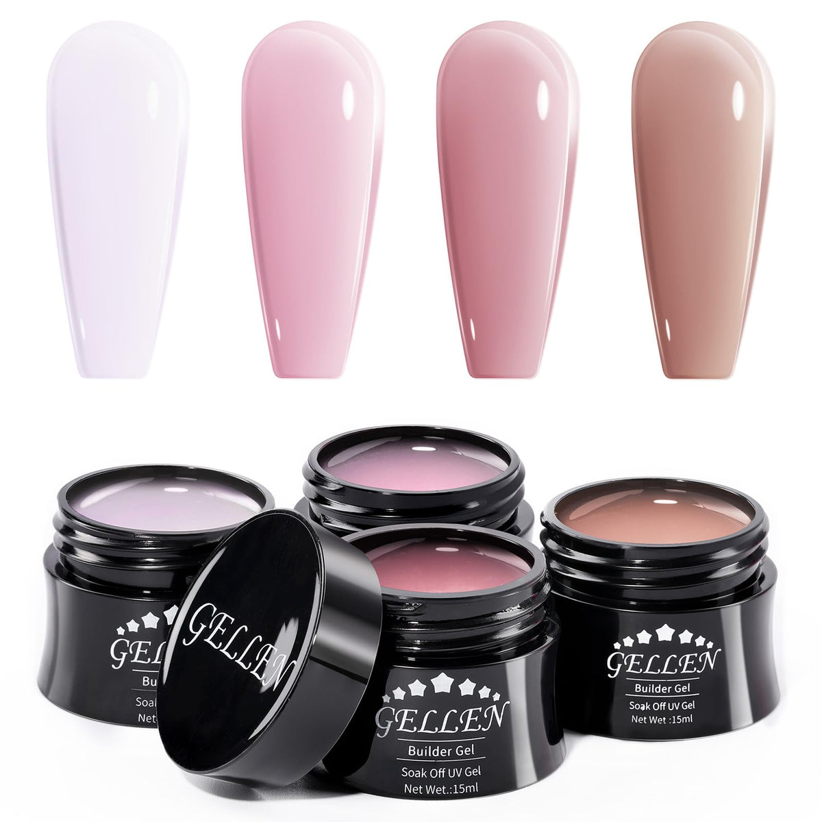 Gellen Gel de Construction Kit etui cadeau: coffret élégant pour démarrer l'art des ongles.