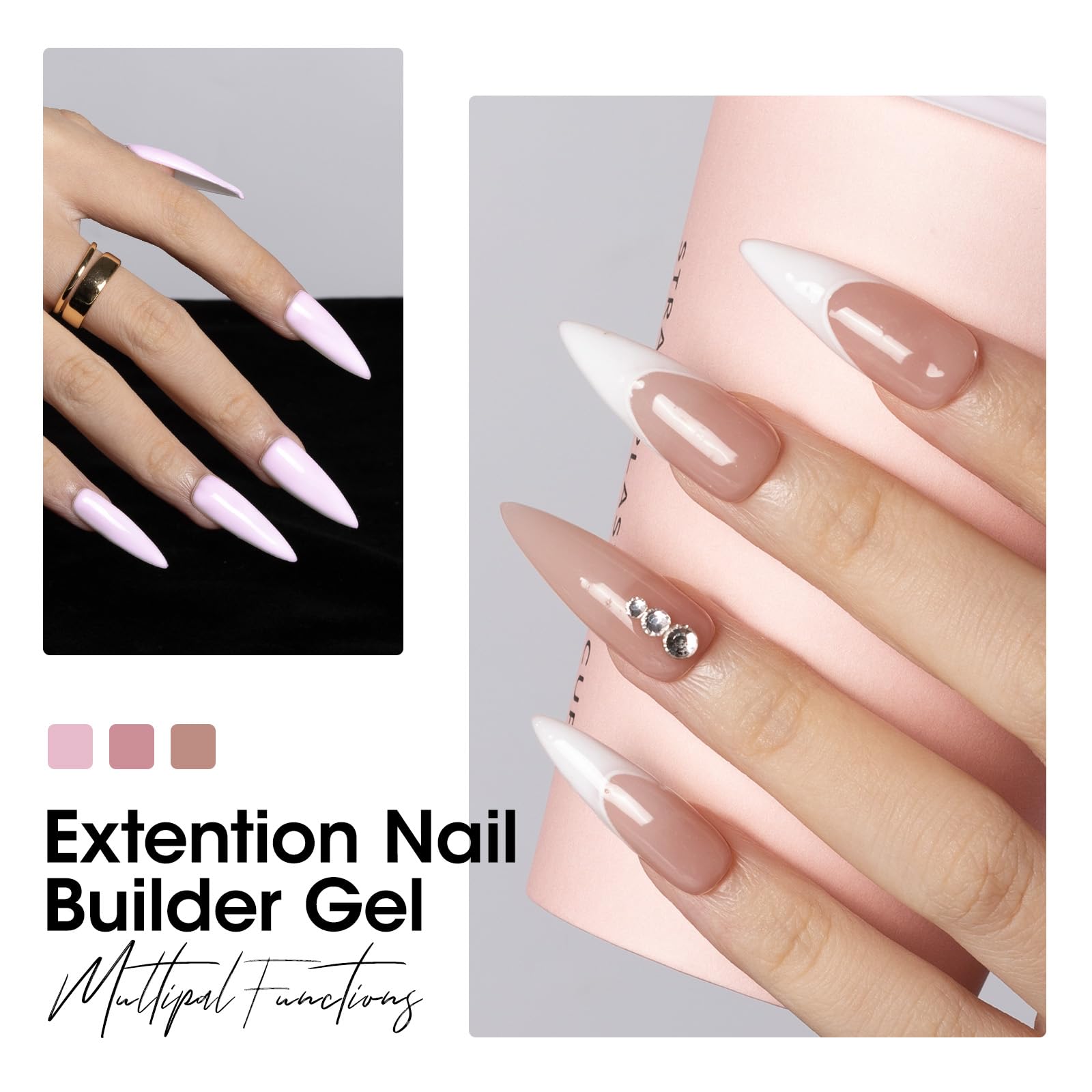 Gellen Gel de Construction kit extensions ongles: permet des ongles plus longs et nets.