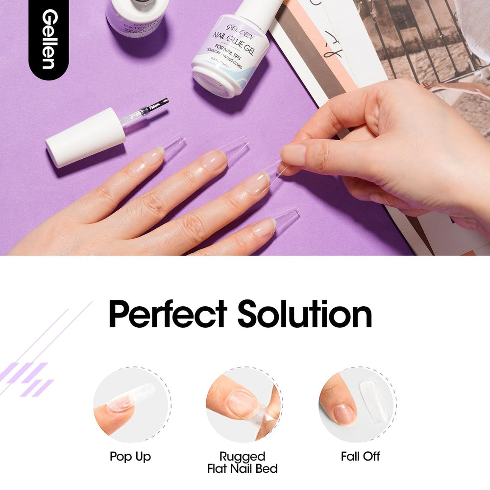 Gellen Colle Gel Ongles 15ml adhésion extensions : fixation sûre des extensions pour un rendu pro