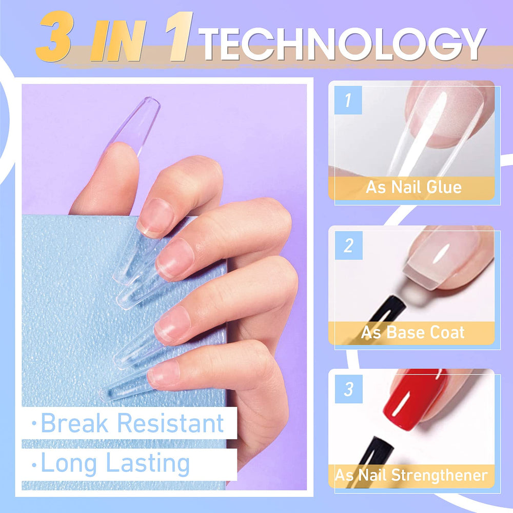 Gellen Colle Gel Ongles 15ml extension ongles : fixations solides pour des ongles prolongés