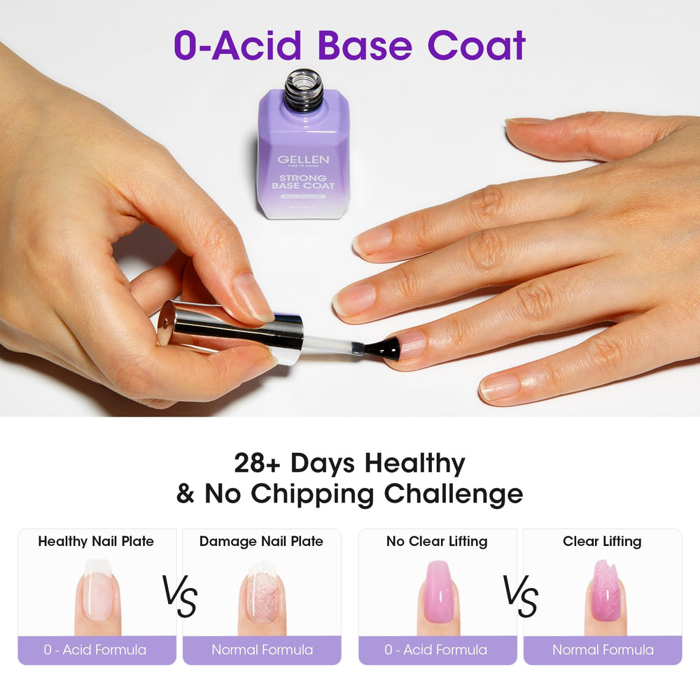 GELLEN Utilisation Polyvalente: compatible avec vernis gel soak-off et ongles naturels.