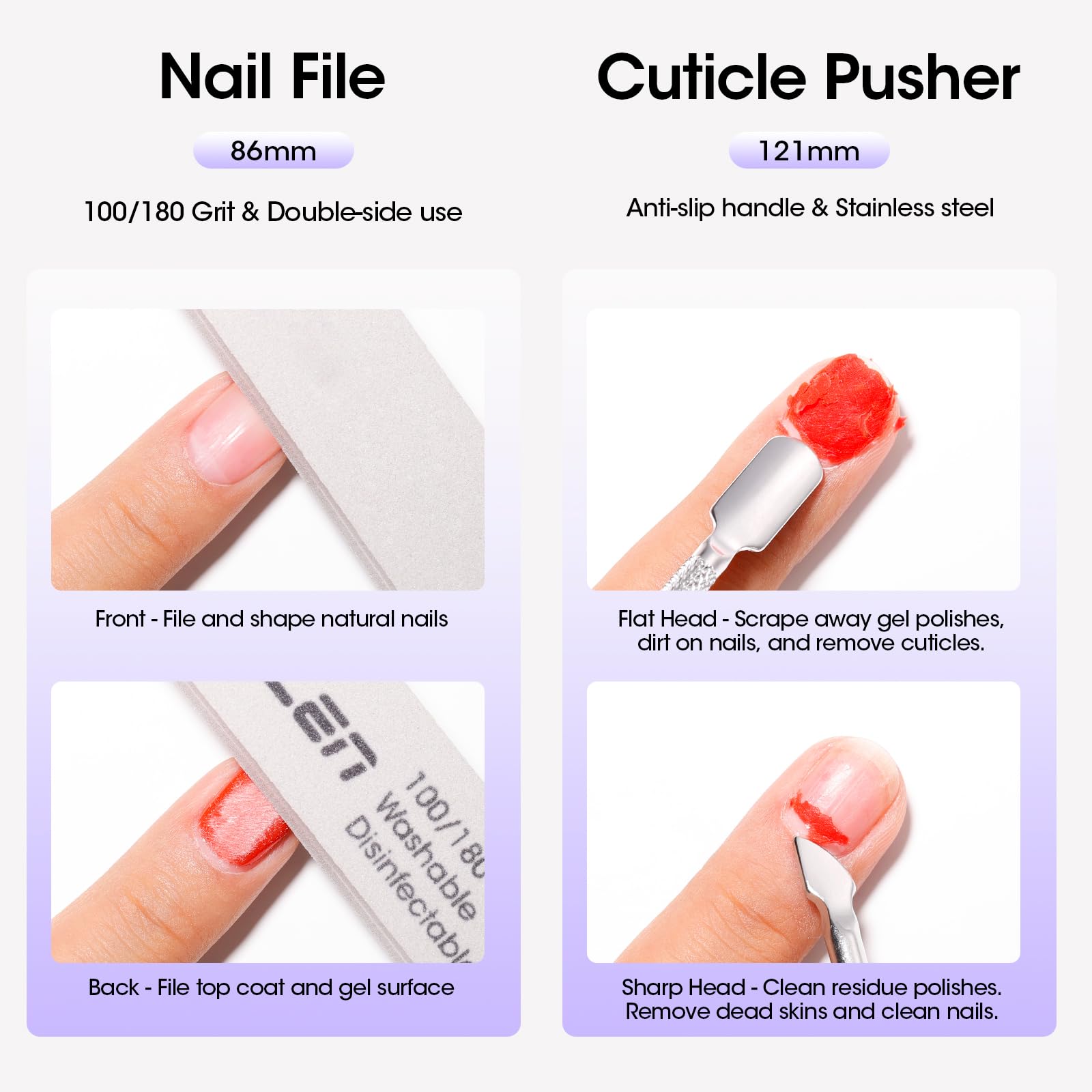 Gellen démaquillant vernis non-acétone vegan, soin sûr